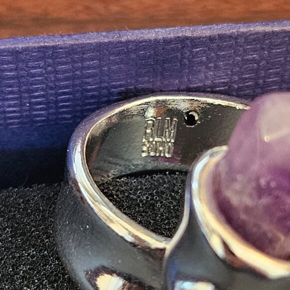 Robert Lee Morris  amethyst and silver ring - Picture 3 of 4